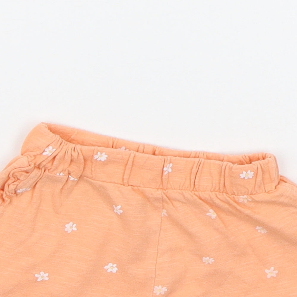 George Girls Orange Geometric  Cropped Jeans Size 12-18 Months