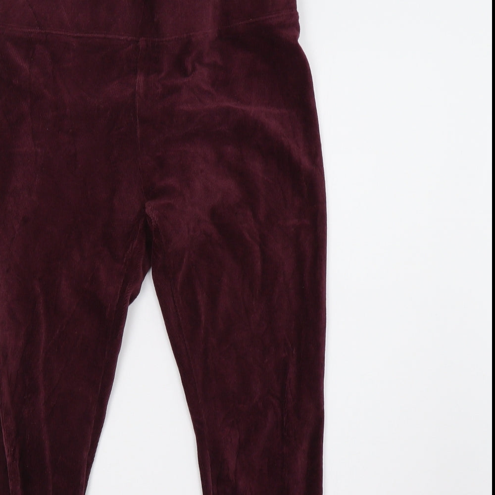 Marks and Spencer Womens Purple   Trousers  Size 10 L25 in