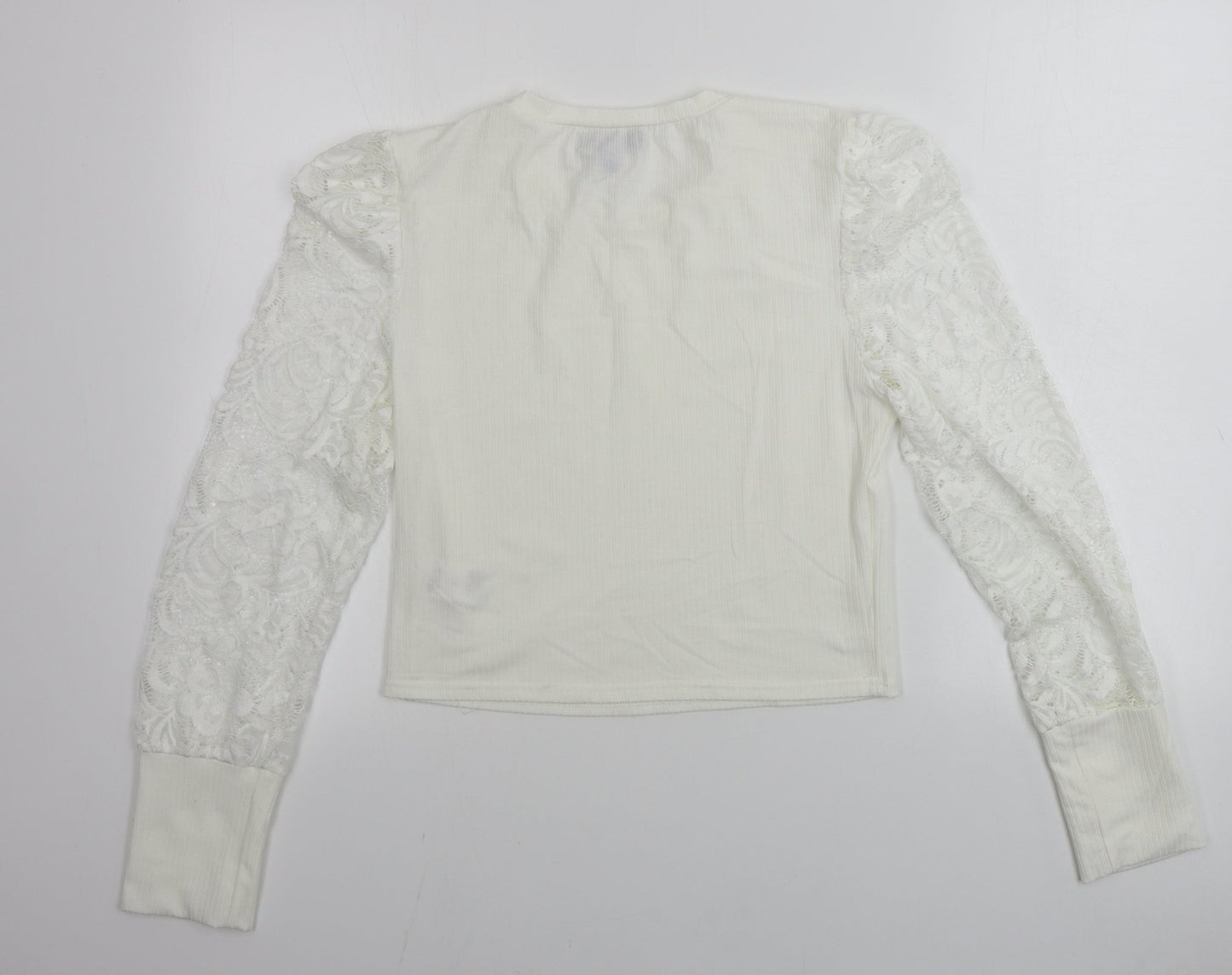 Pink Vanilla  Womens Ivory   Basic T-Shirt Size L