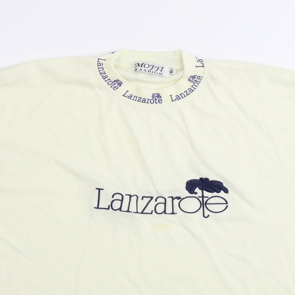 moffi Womens Beige   Basic T-Shirt Size XL