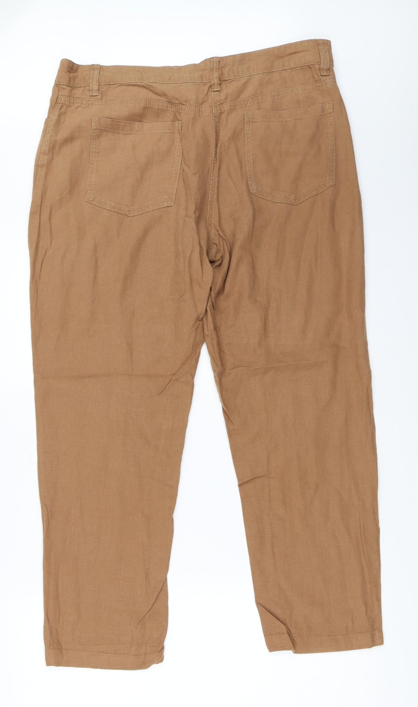 NEXT Womens Brown   Trousers  Size 14 L28 in