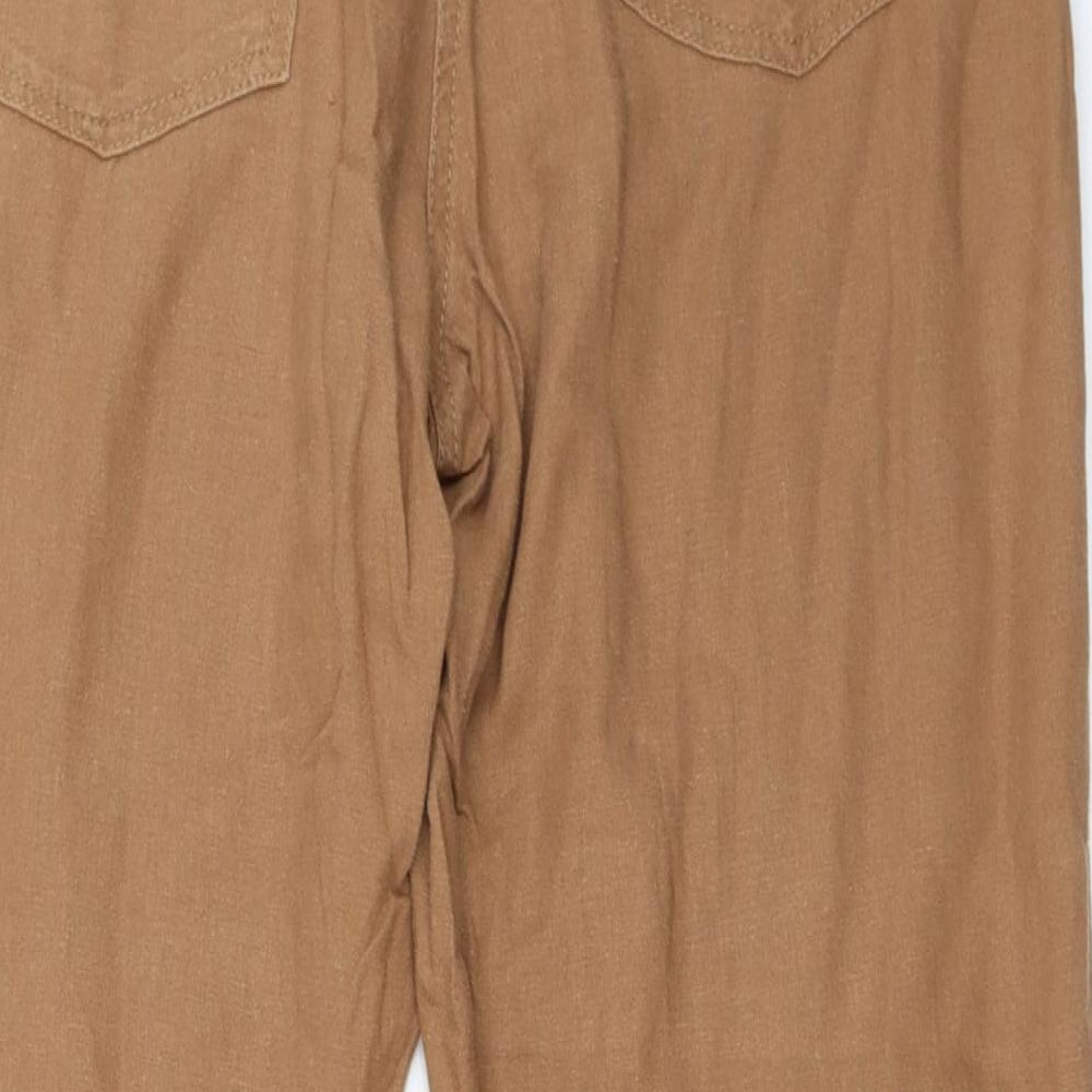 NEXT Womens Brown   Trousers  Size 14 L28 in