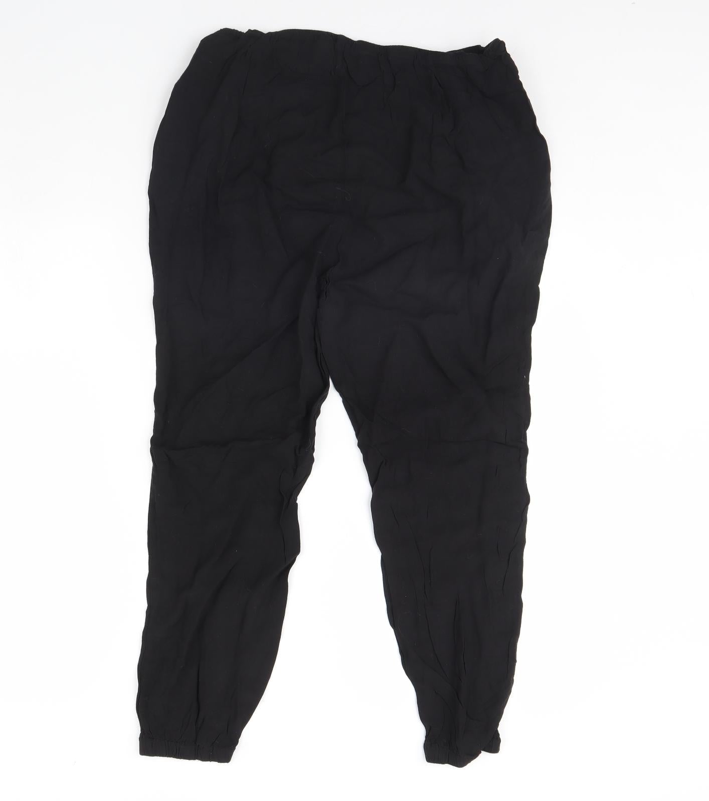H&M Womens Black   Trousers  Size M L28 in