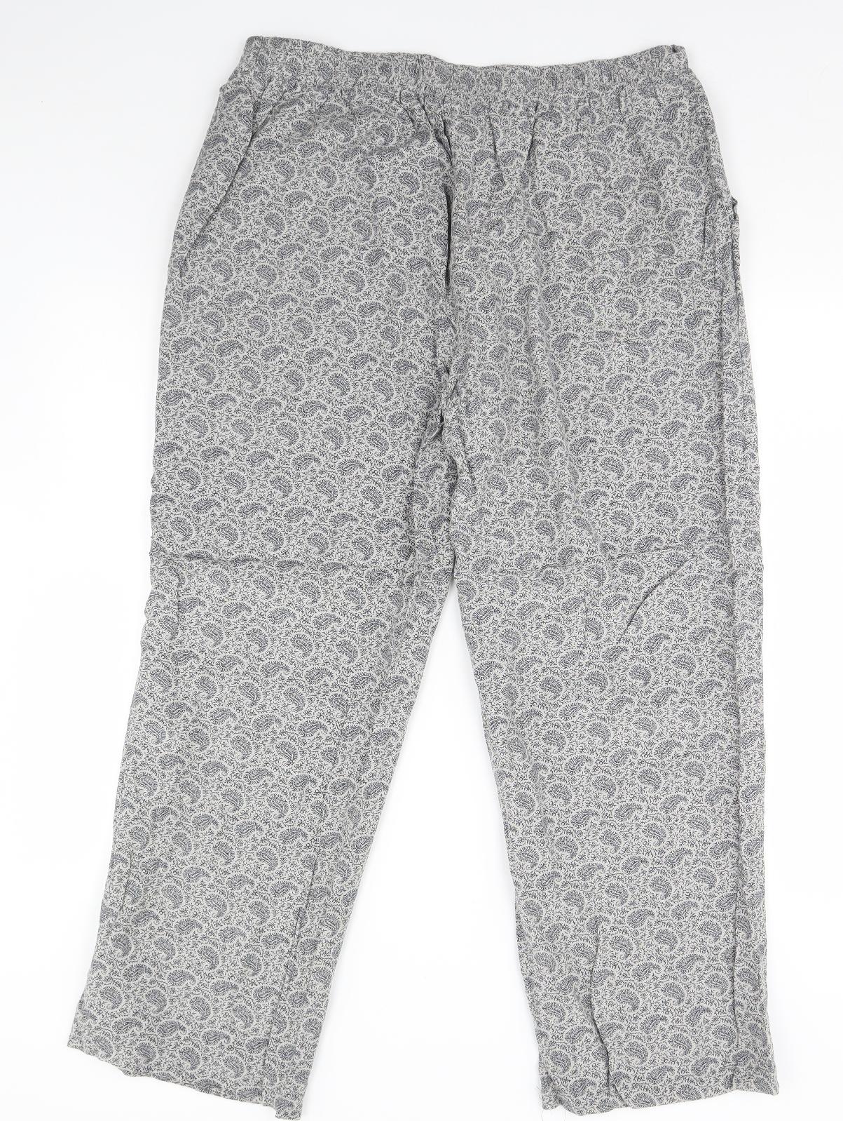 Marisota Womens Blue Fair Isle  Trousers  Size 18 L31 in
