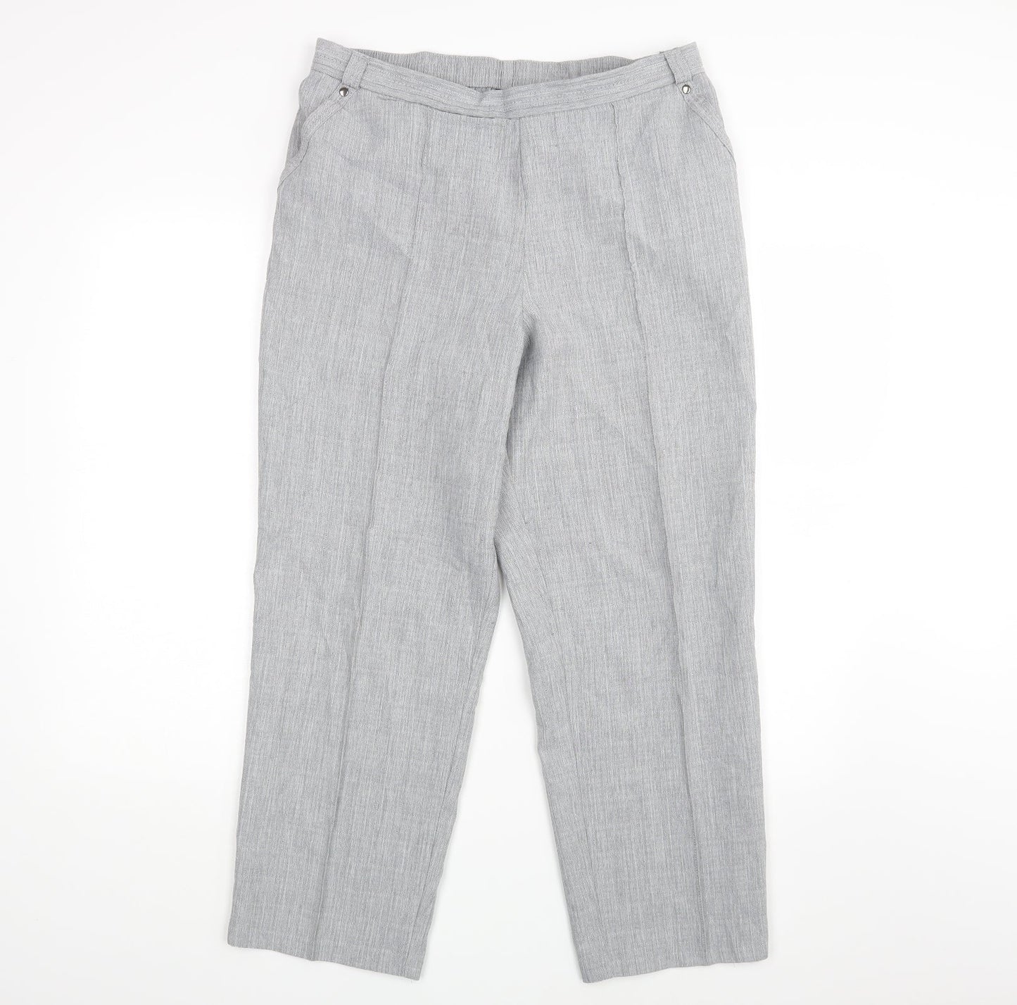 Marks and Spencer Womens Grey   Trousers  Size 14 L25 in