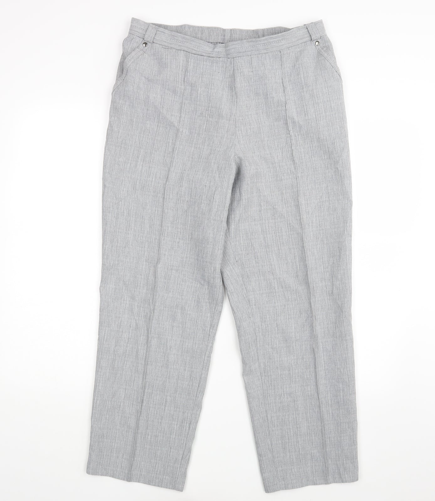 Marks and Spencer Womens Grey   Trousers  Size 14 L25 in