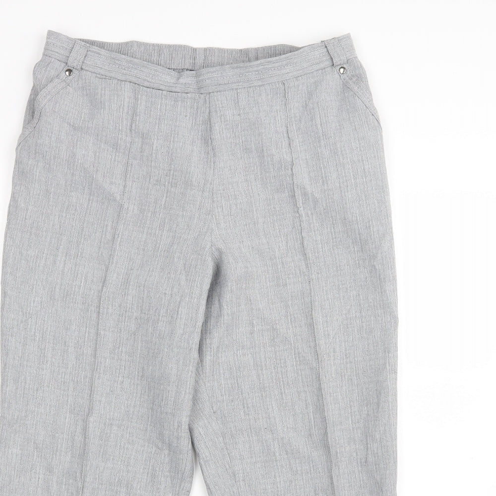 Marks and Spencer Womens Grey   Trousers  Size 14 L25 in
