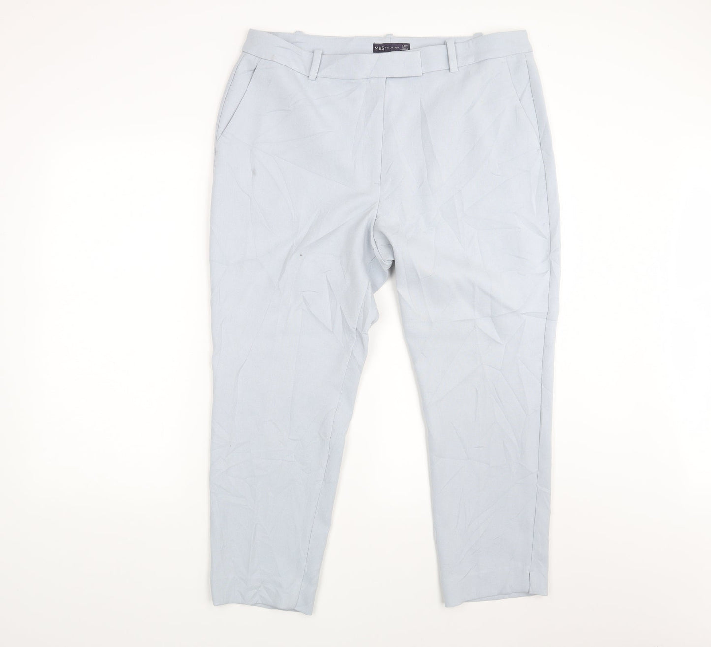 Marks and Spencer Womens Blue   Trousers  Size 18 L25 in