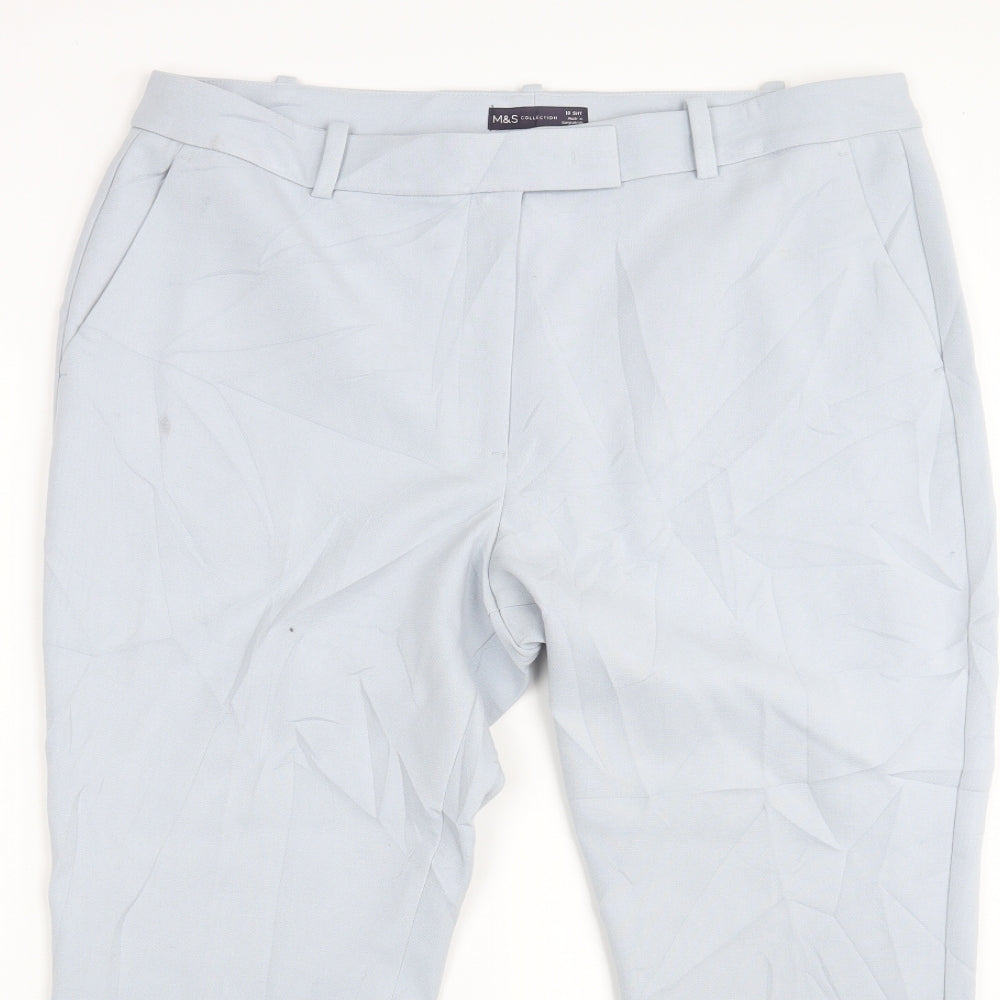 Marks and Spencer Womens Blue   Trousers  Size 18 L25 in