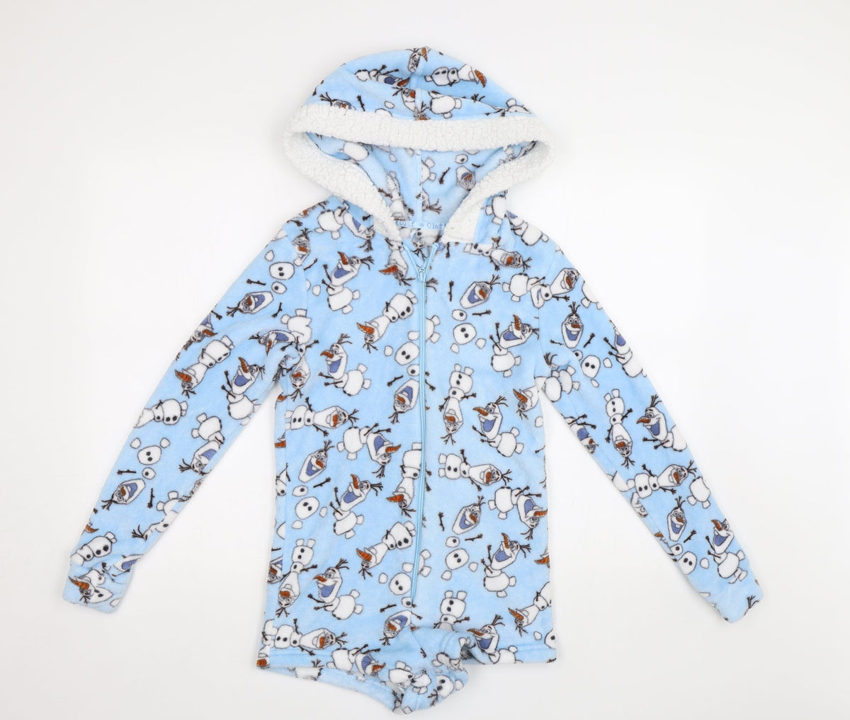 Front view of George women’s blue romper one-piece, size UK 6, - olaf