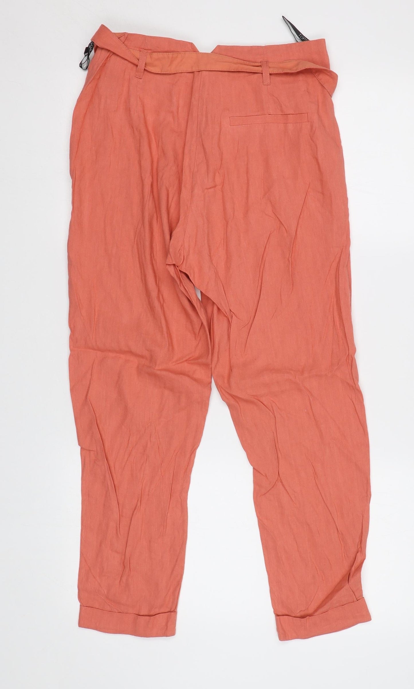 Topshop Womens Pink   Trousers  Size 10 L27 in