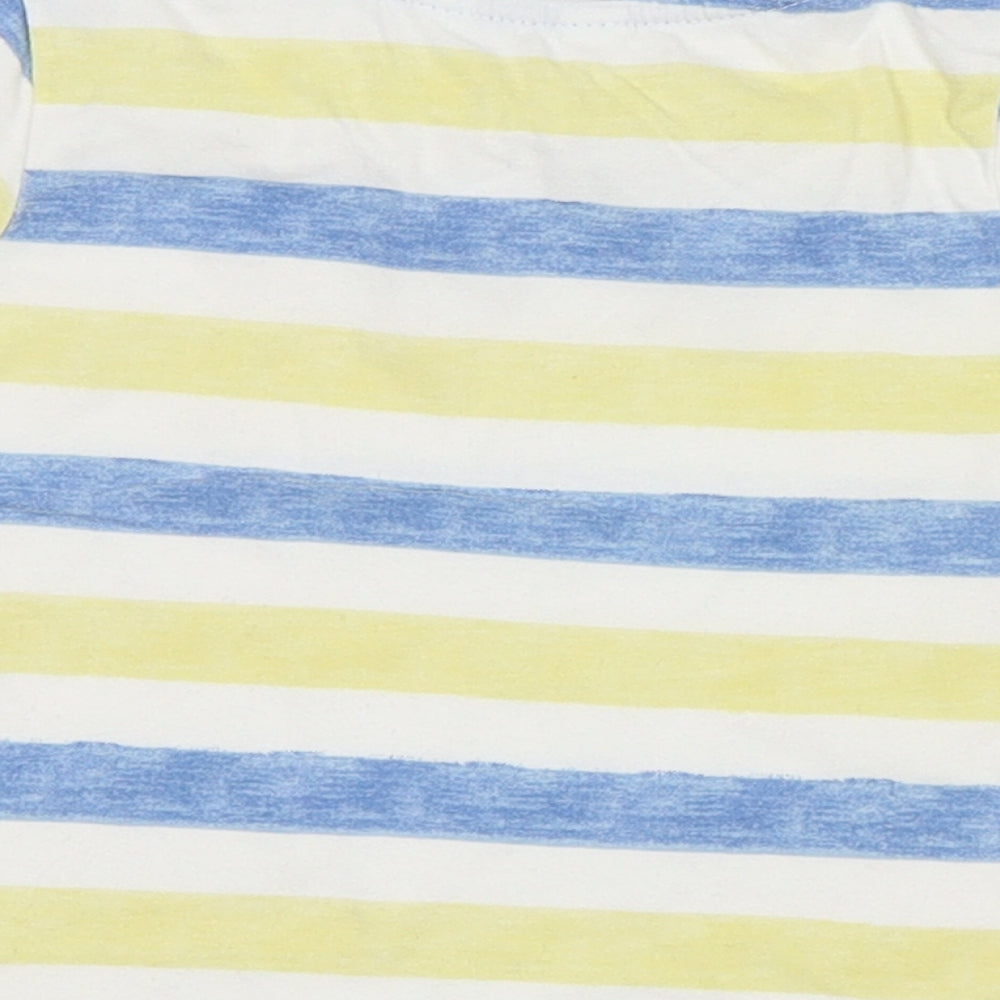 M&Co Baby Blue Striped  Basic Polo Size 9-12 Months