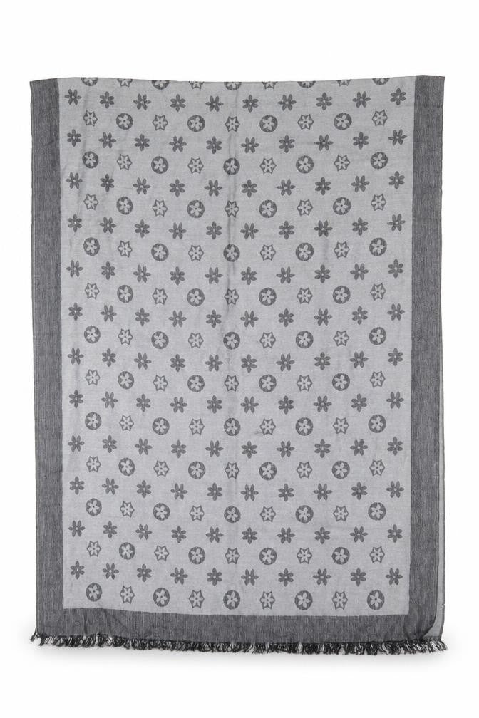 Preworn Womens Grey Floral   Shawl/Wrap
