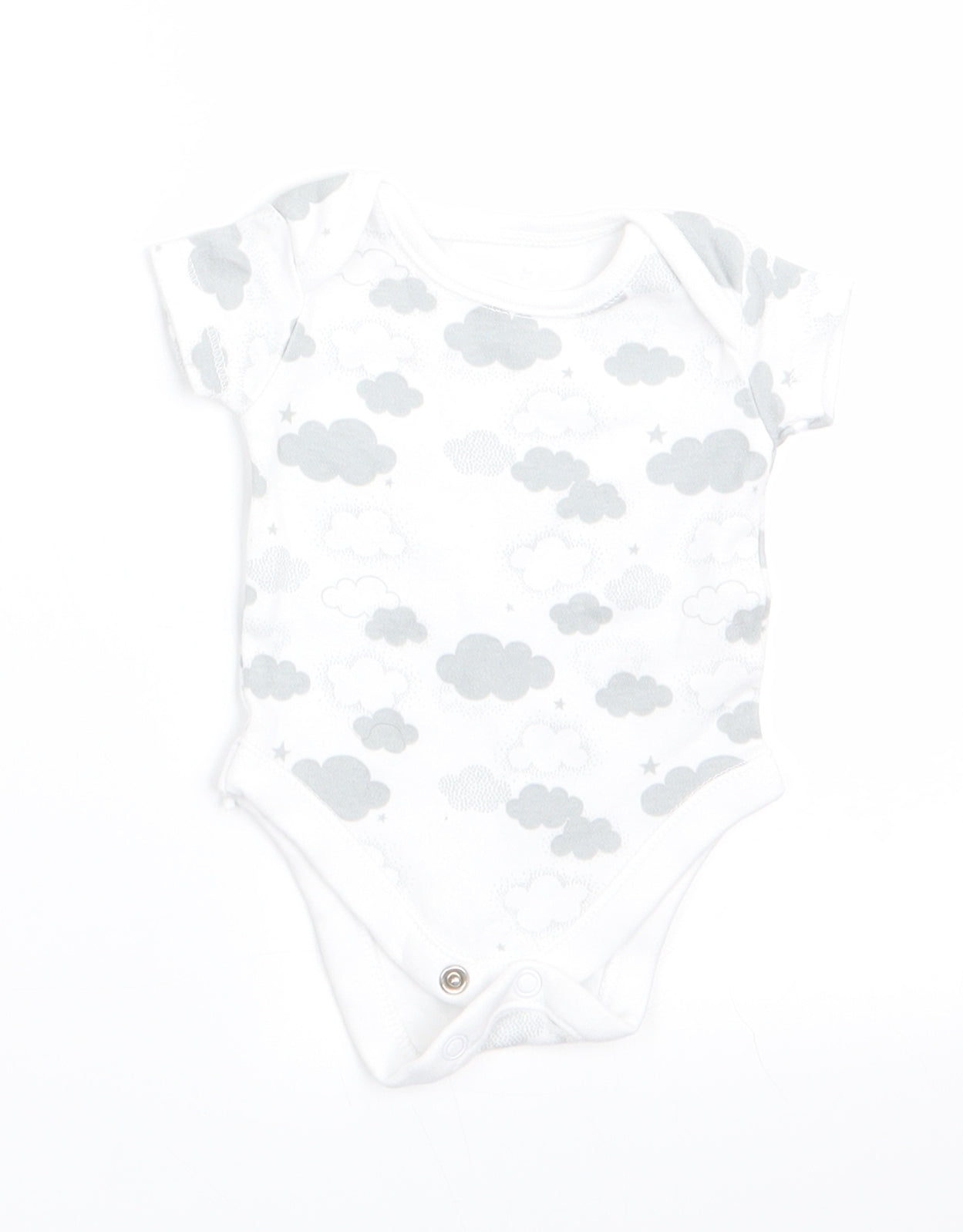Nutmeg Boys Grey Geometric  Romper One-Piece Size Newborn  - Cloud Print