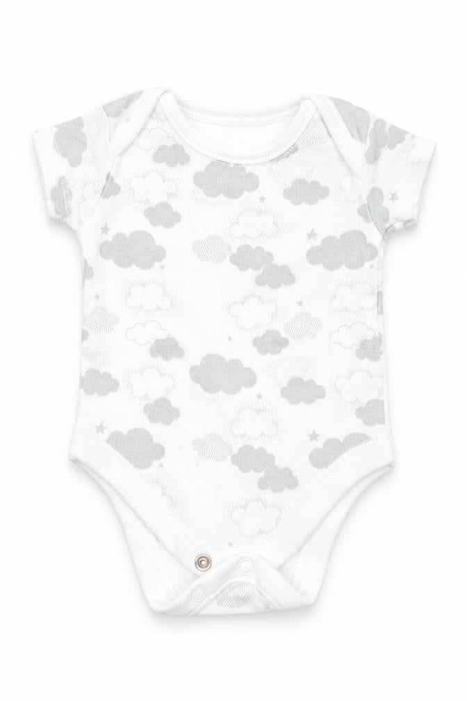 Nutmeg Boys Grey Geometric  Romper One-Piece Size Newborn  - Cloud Print