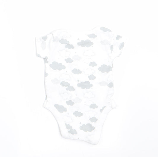 Nutmeg Boys Grey Geometric  Romper One-Piece Size Newborn  - Cloud Print