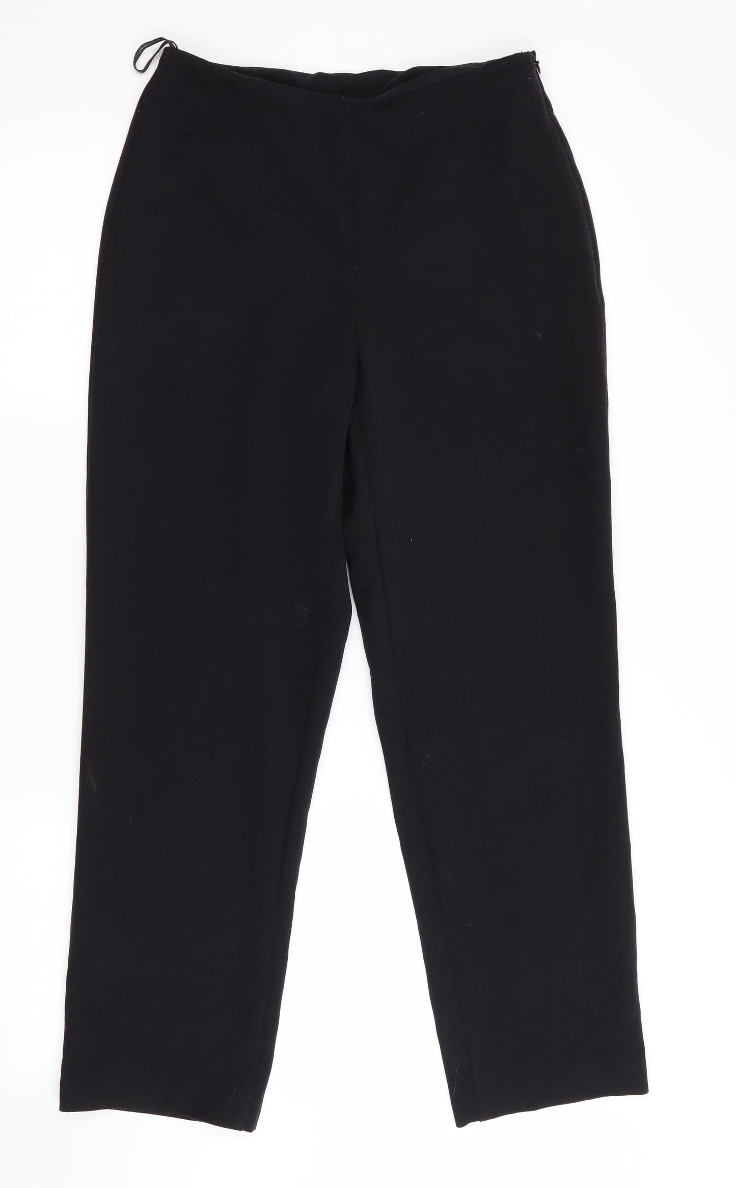 Marks and Spencer Womens Black   Trousers  Size 8 L27 in - Side zip