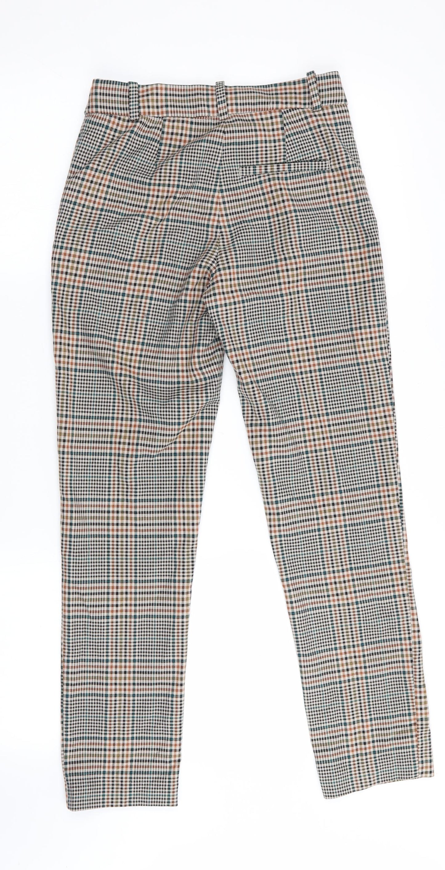 H&M Womens Green Check  Cropped Trousers  L27 in