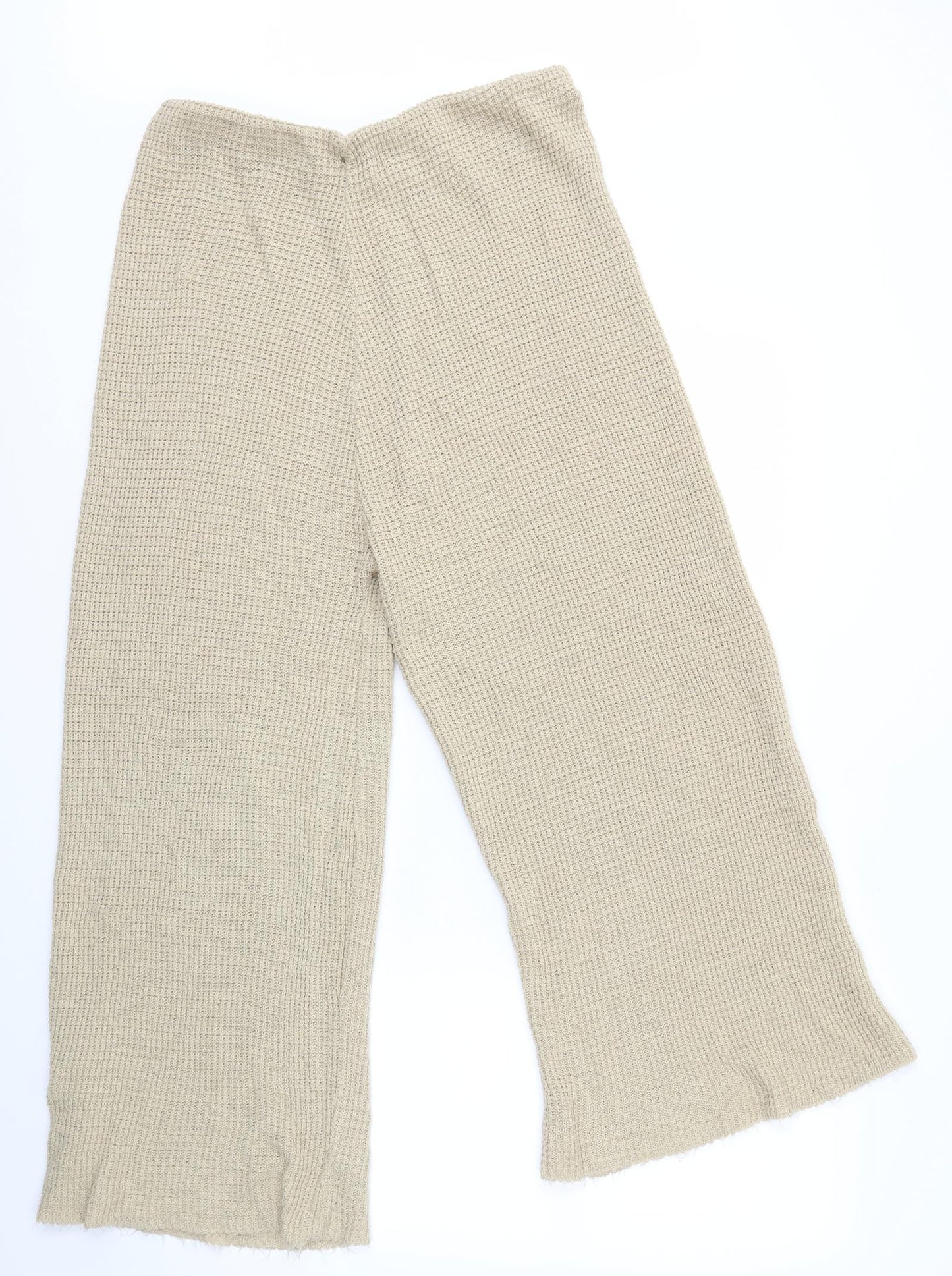 Preworn Womens Beige  Knit Trousers  Size 16 L24 in