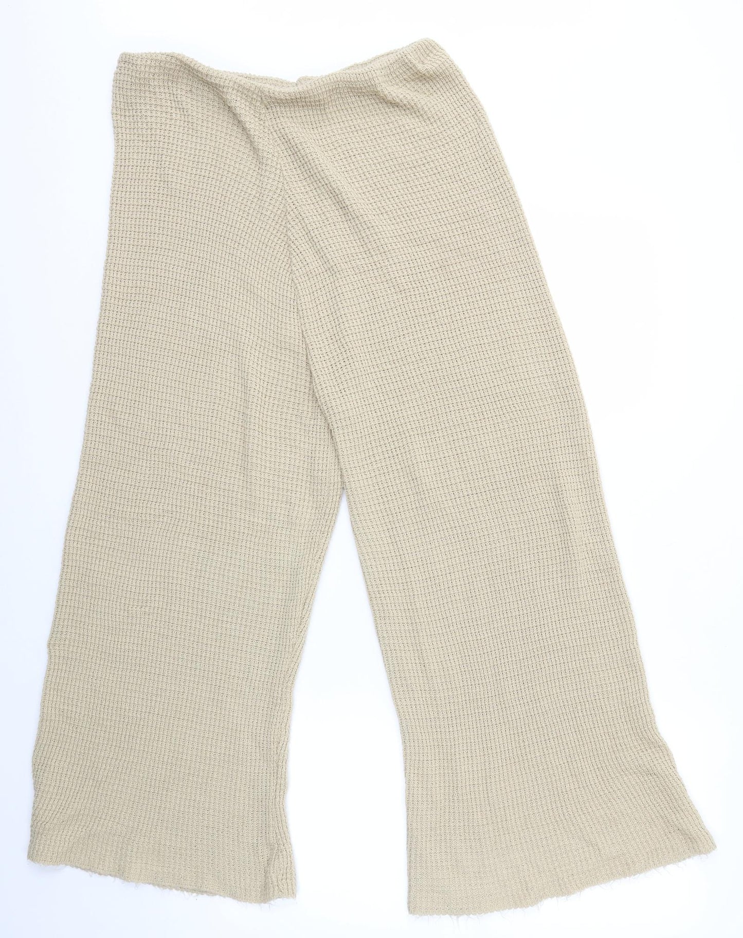 Preworn Womens Beige  Knit Trousers  Size 16 L24 in
