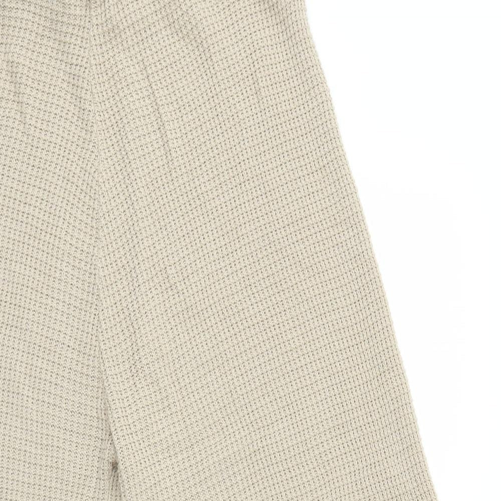 Preworn Womens Beige  Knit Trousers  Size 16 L24 in