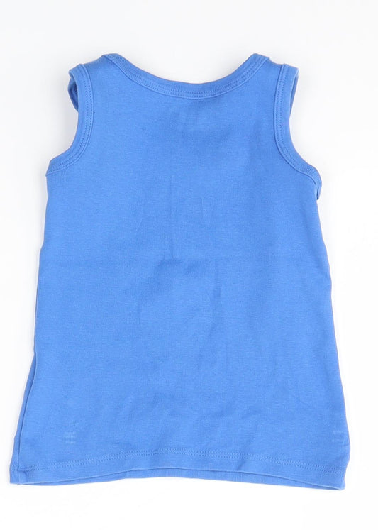 M&S Boys Blue   Basic Tank Size 2-3 Years