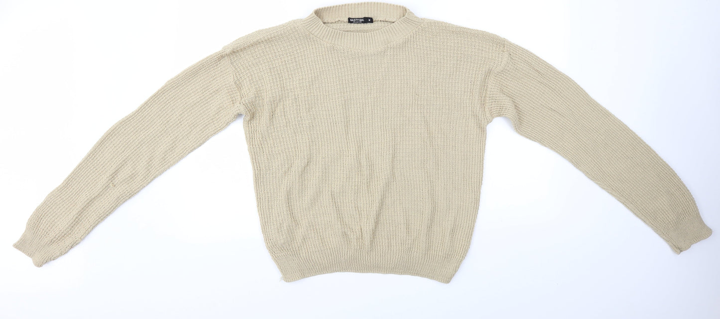 Nasty Gal Womens Beige   Pullover Jumper Size M