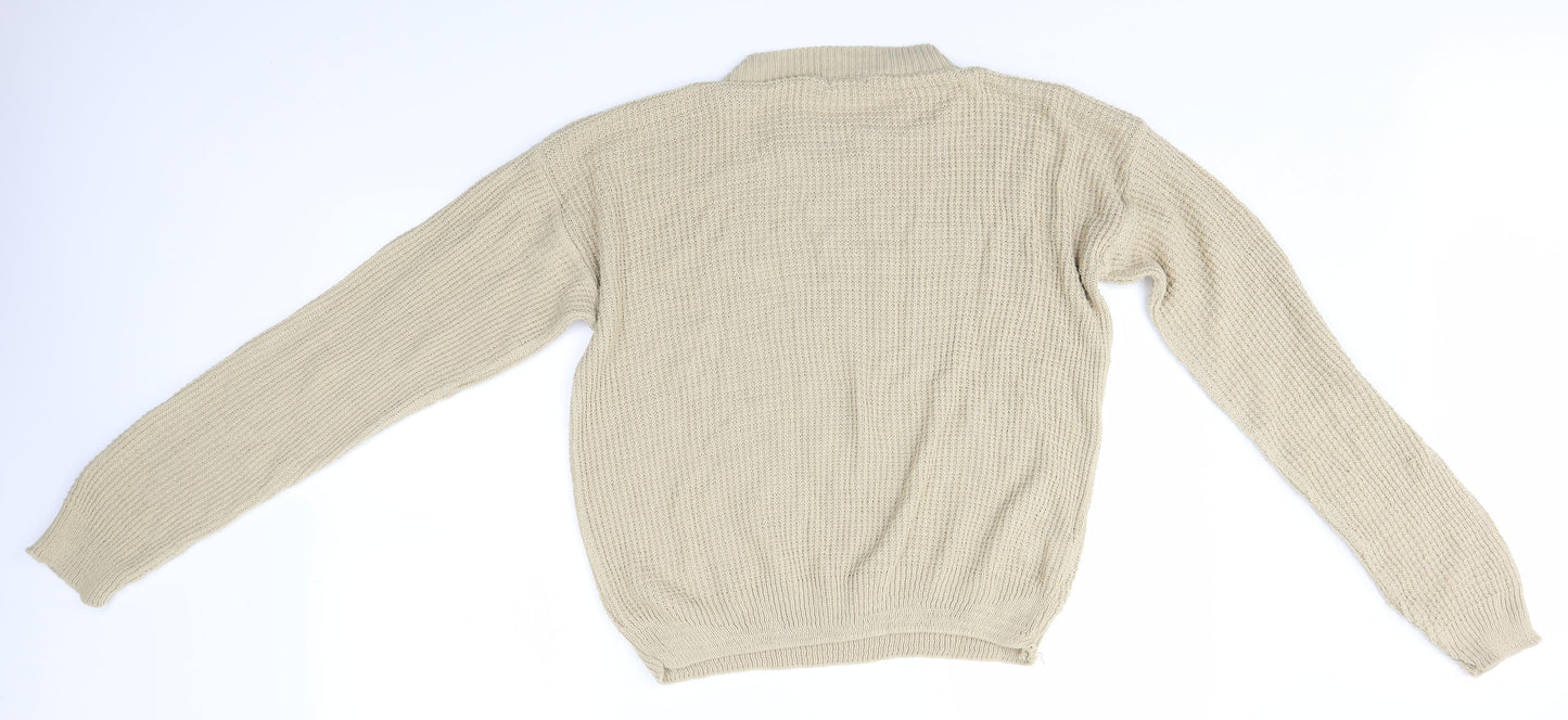 Nasty Gal Womens Beige   Pullover Jumper Size M
