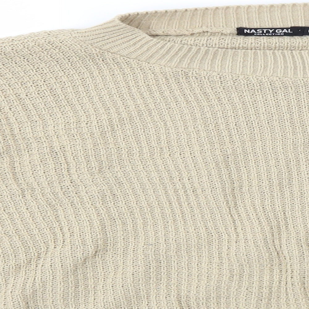 Nasty Gal Womens Beige   Pullover Jumper Size M