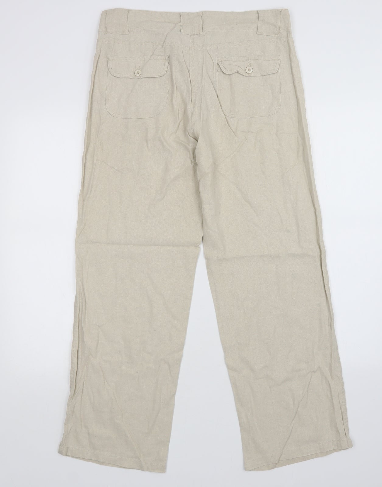 Mia Moda Womens Beige   Trousers  Size 12 L28 in