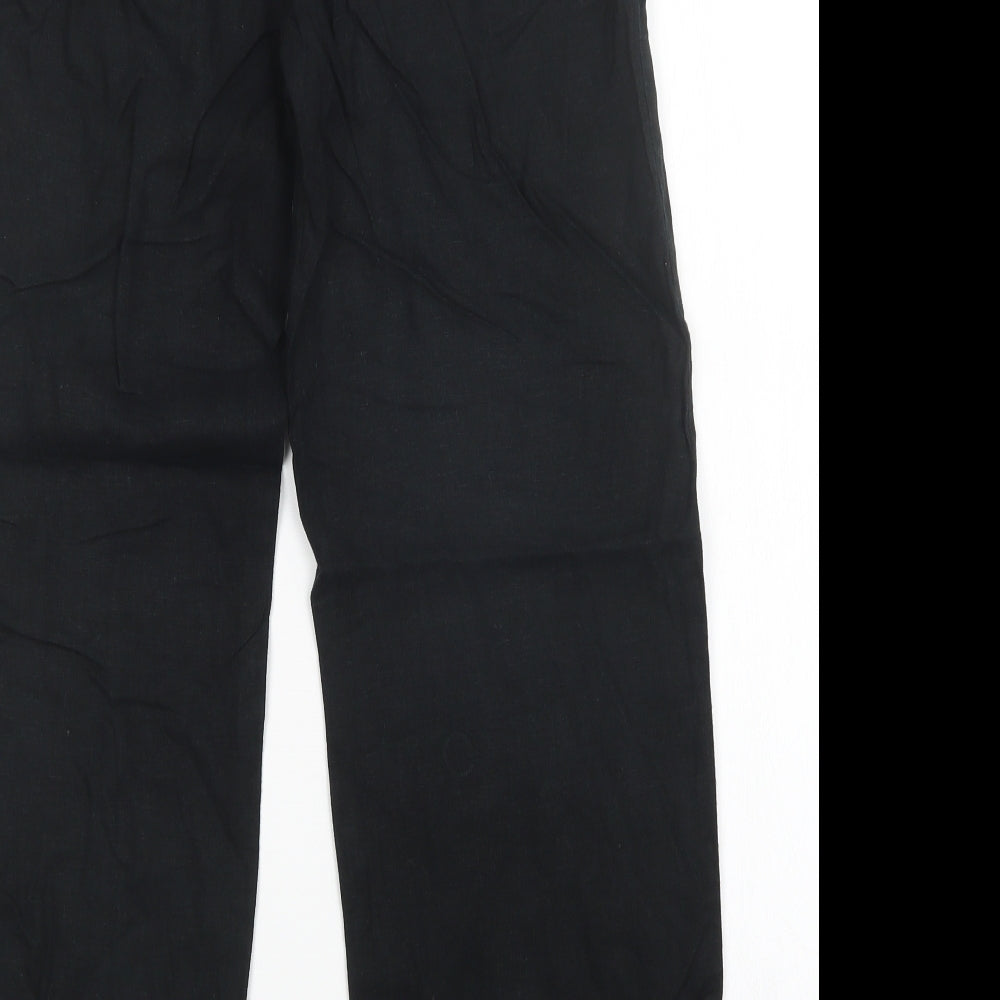 M&S Womens Black   Trousers  Size 10 L27 in