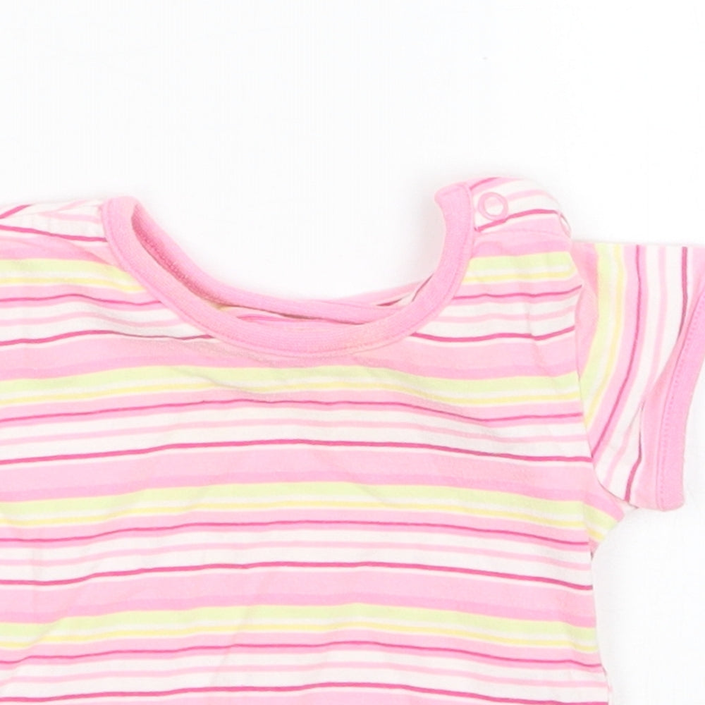 George Girls Multicoloured Striped  Basic T-Shirt Size 0-3 Months