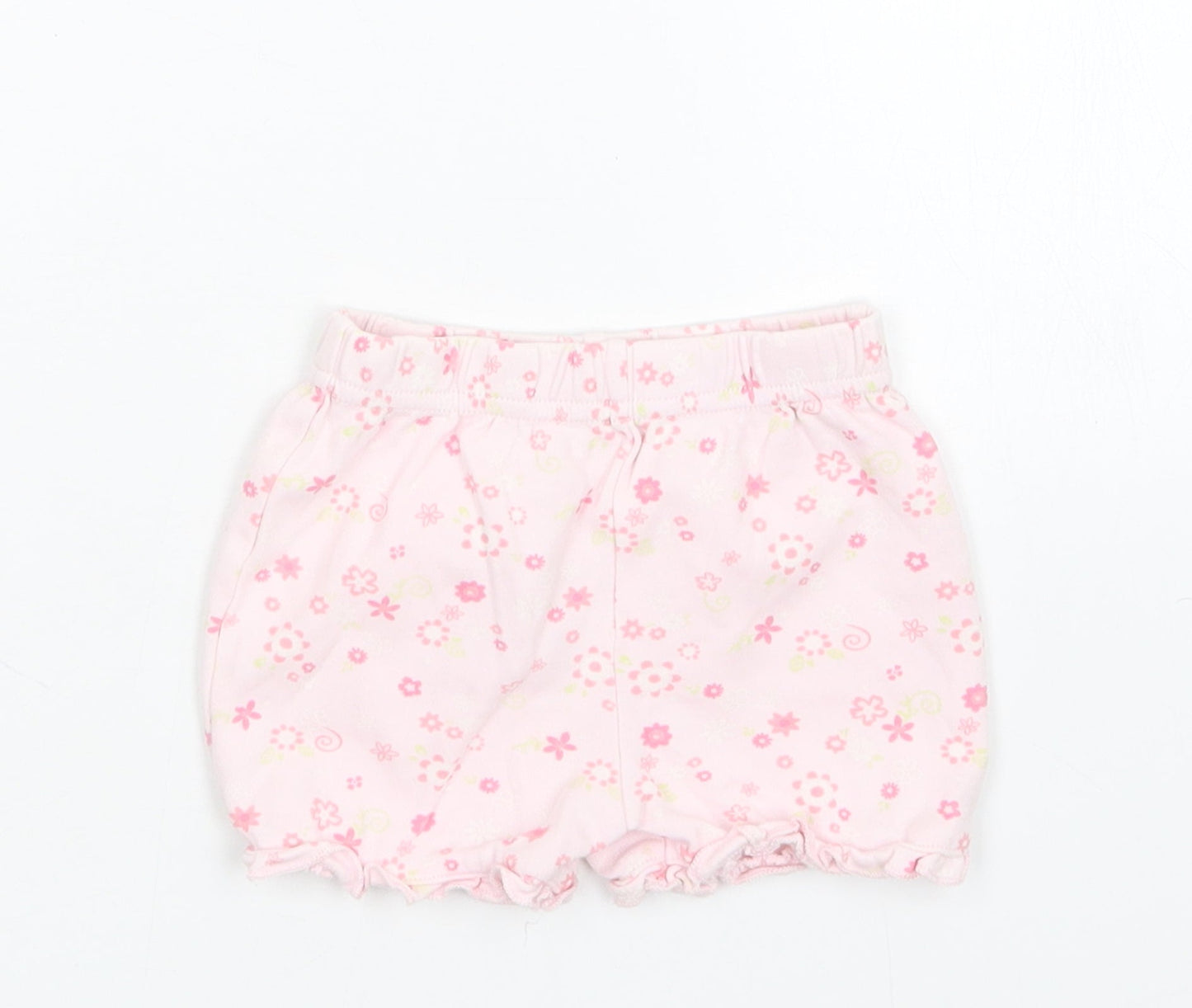 George Girls Pink Floral  Sweatpants Trousers Size 0-3 Months