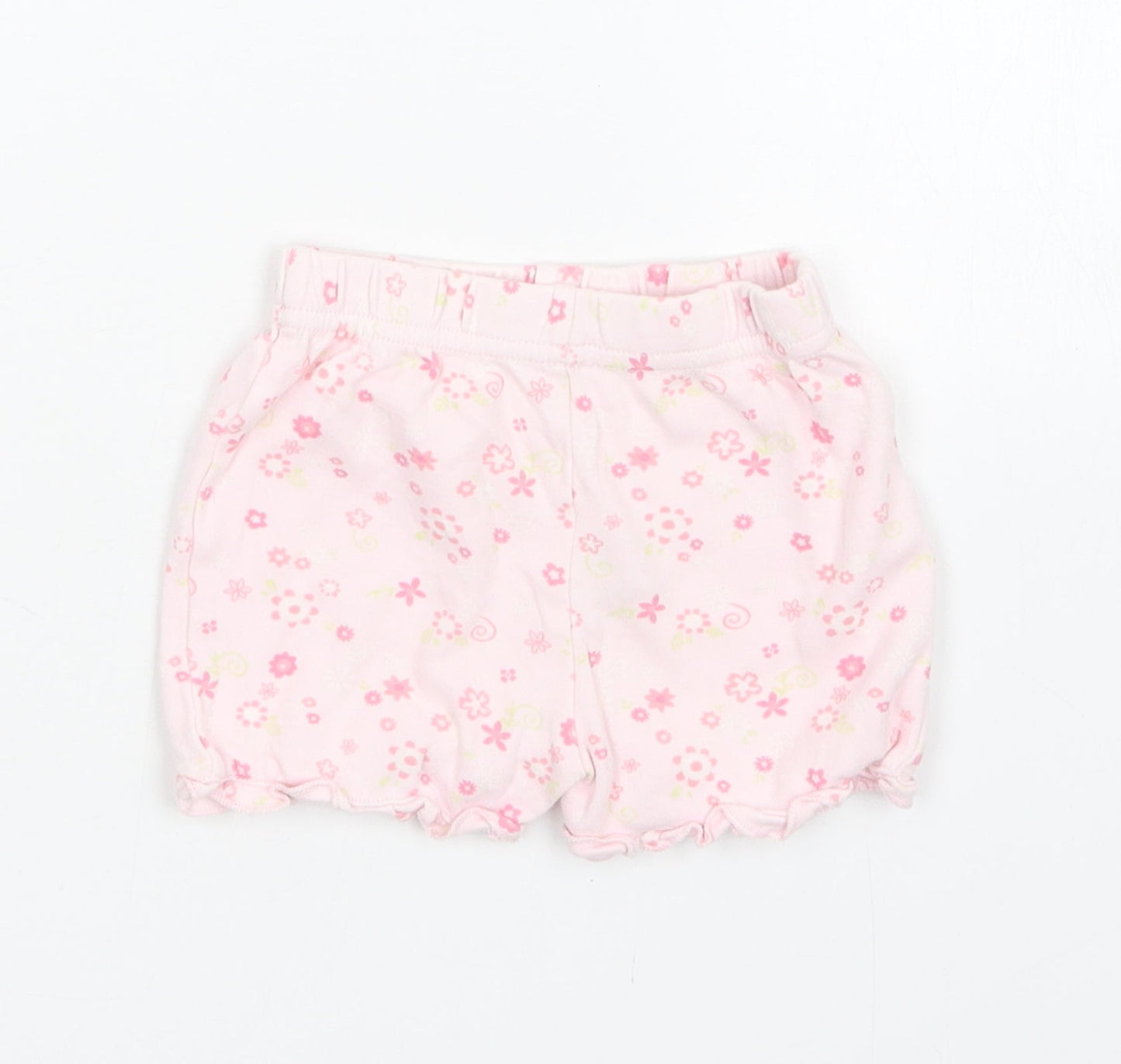 George Girls Pink Floral  Sweatpants Trousers Size 0-3 Months