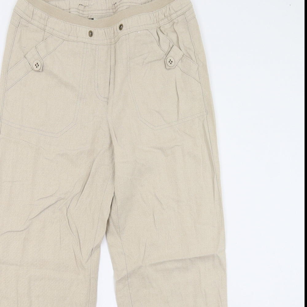 Preworn Womens Beige   Trousers  Size 12 L27 in