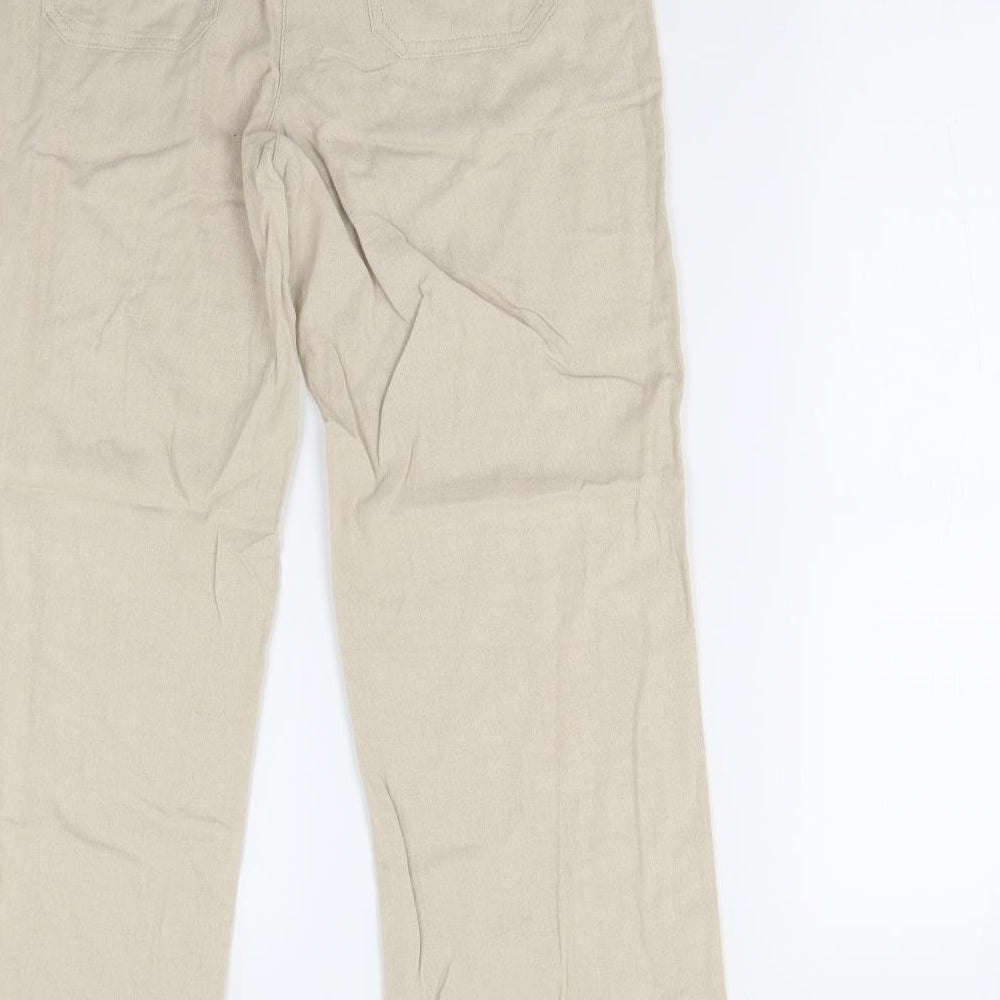 Preworn Womens Beige   Trousers  Size 12 L27 in