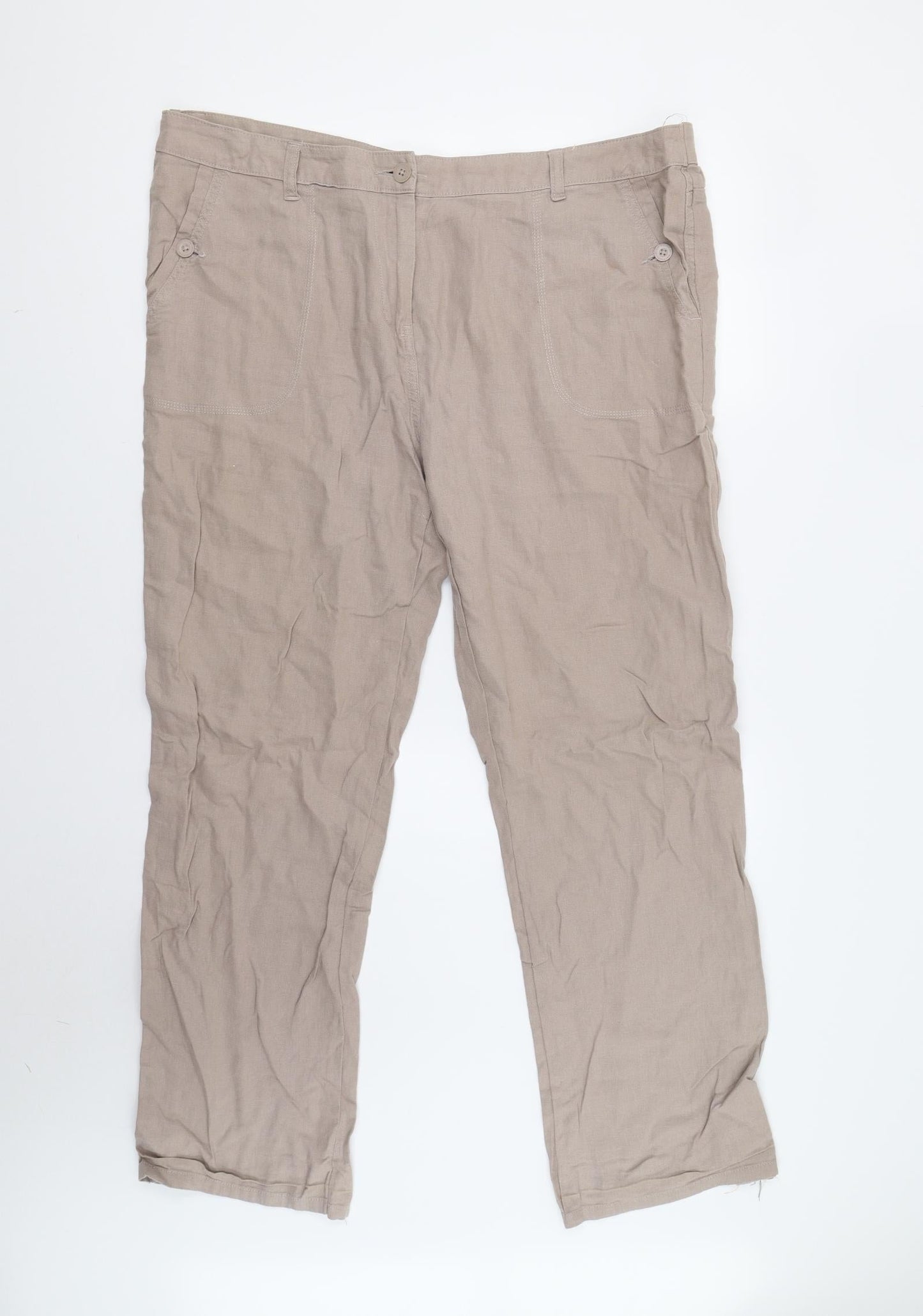Preworn Womens Beige   Trousers  Size XL L30 in