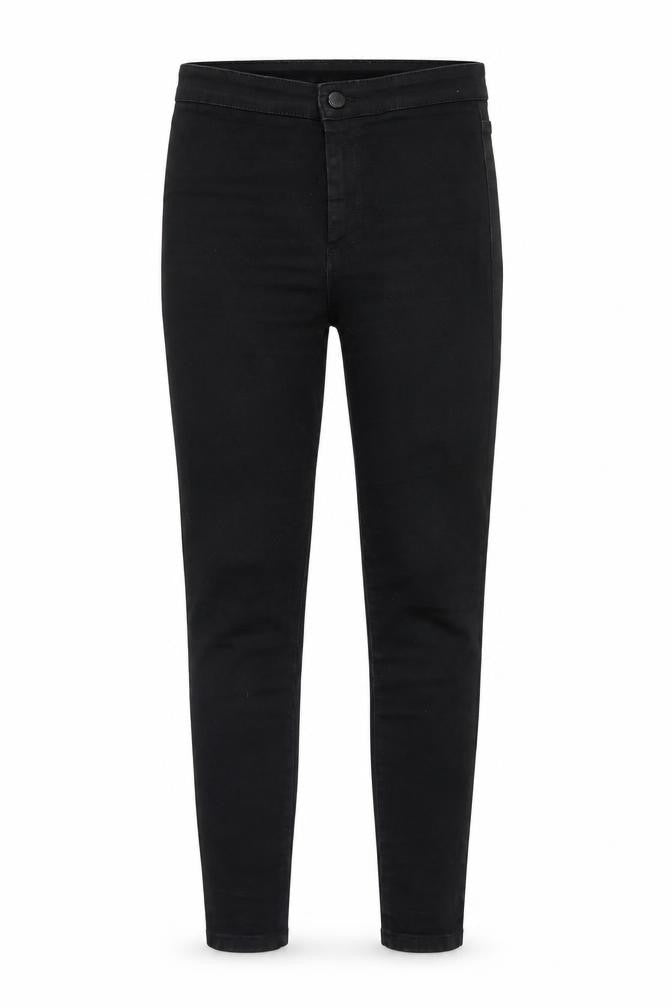 Front view of denim co women’s black skinny jeans, size UK 10, 25-inch leg