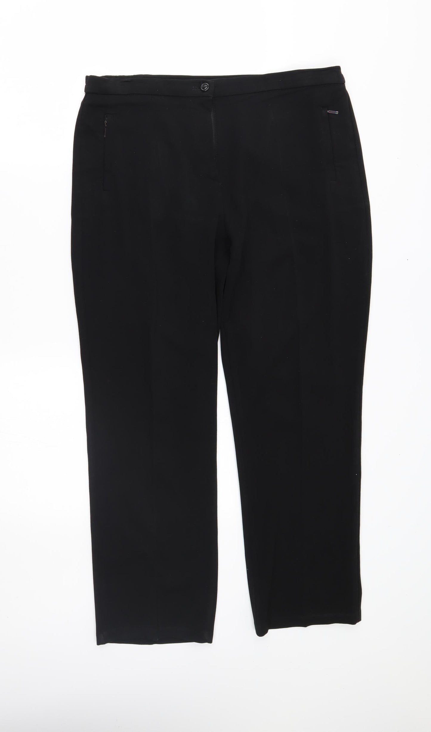 M&S Womens Black   Trousers  Size 12 L26 in