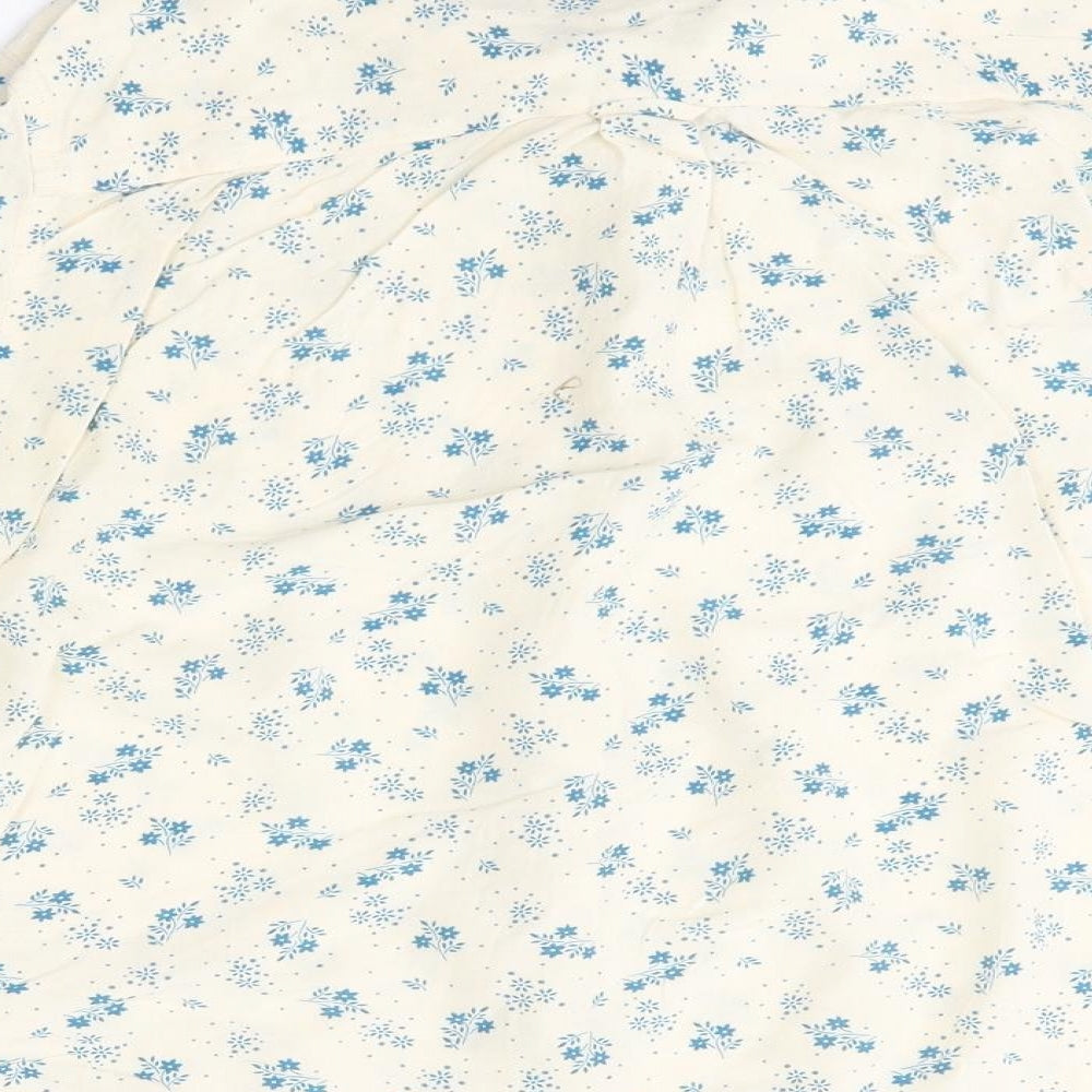 CCC Womens Ivory Floral  Basic Button-Up Size 14  - boyfriend fit