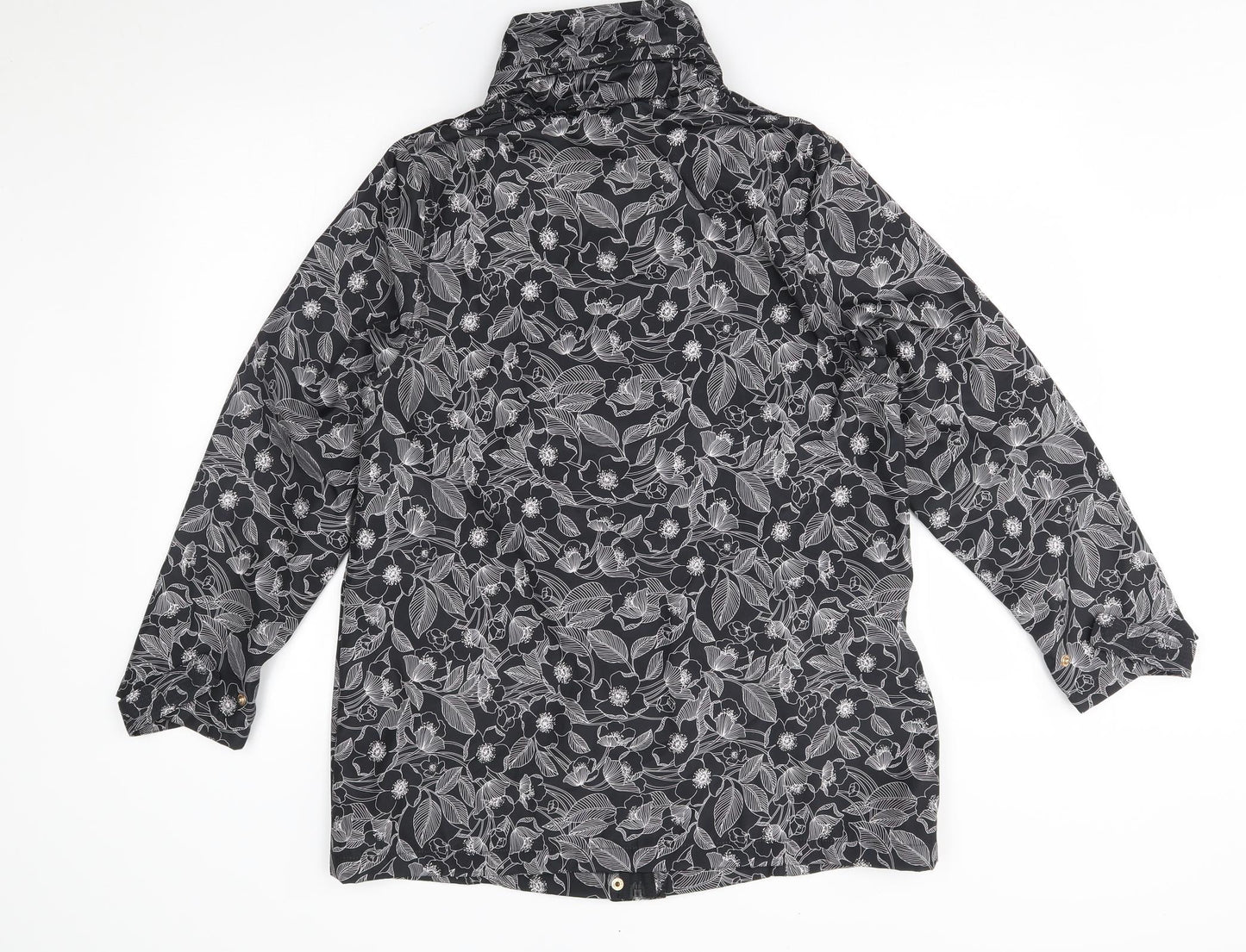 tigi Womens Grey Floral  Anorak Coat Size 10