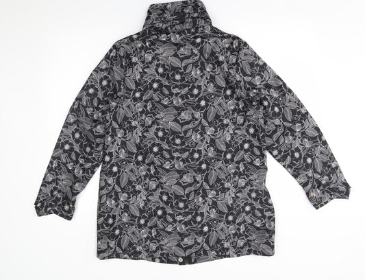 tigi Womens Grey Floral  Anorak Coat Size 10