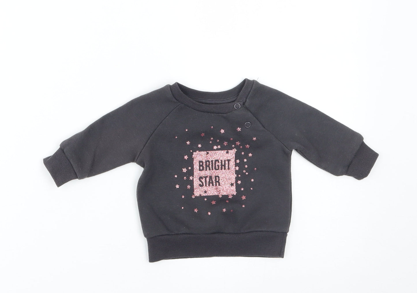 Primark Girls Grey   Pullover Jumper Size 0-3 Months  - bright star