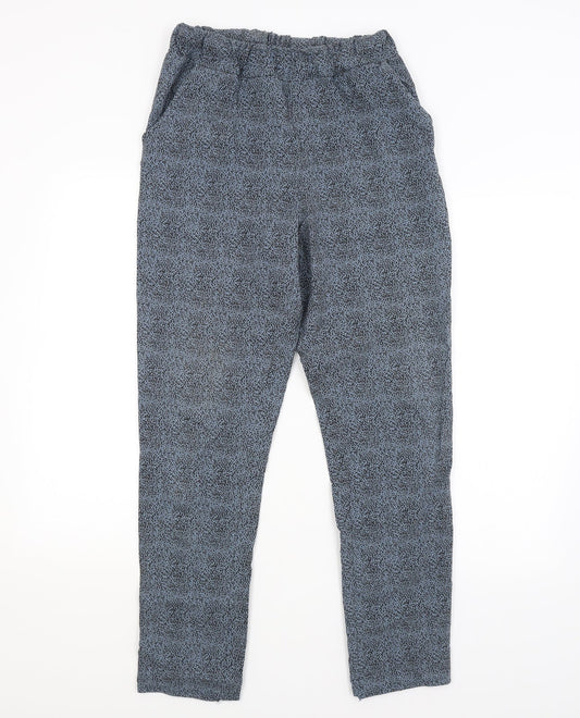 Preworn Womens Blue Animal Print  Jogger Leggings  L28 in