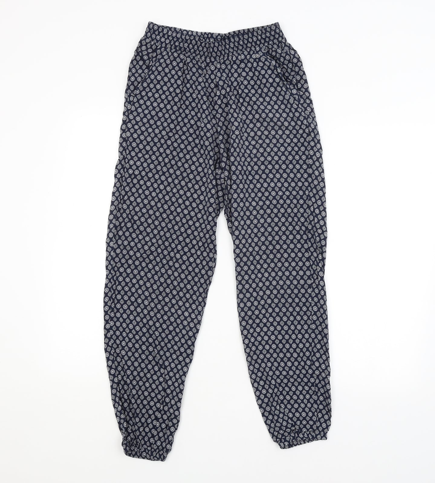 Atmosphere Womens Blue Argyle/Diamond  Bloomer Trousers Size 10 L26 in
