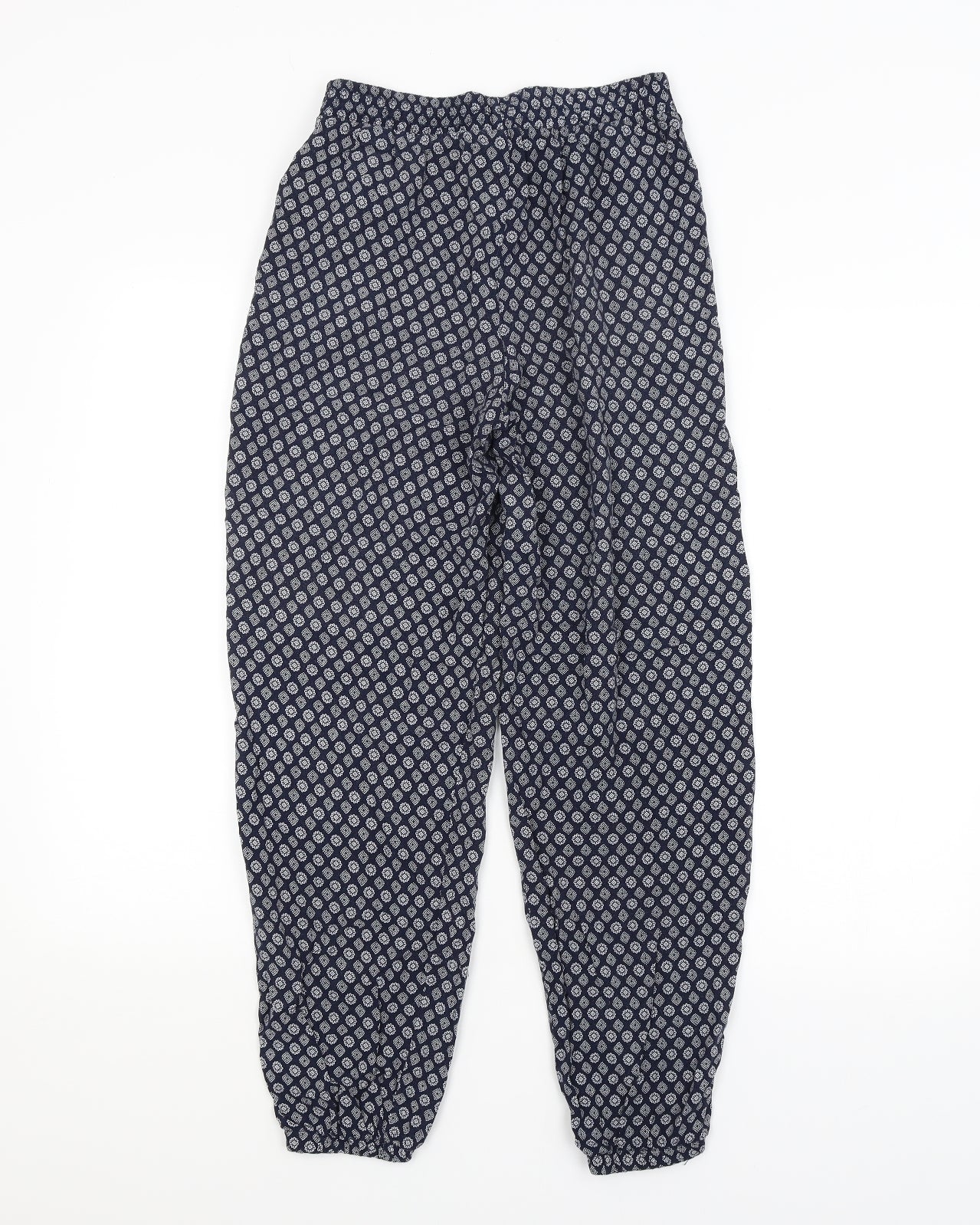 Atmosphere Womens Blue Argyle/Diamond  Bloomer Trousers Size 10 L26 in