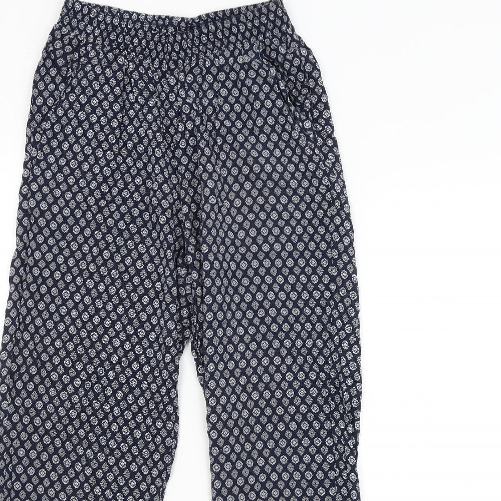 Atmosphere Womens Blue Argyle/Diamond  Bloomer Trousers Size 10 L26 in