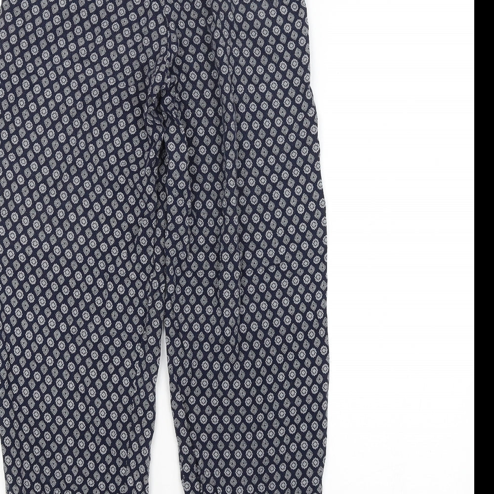 Atmosphere Womens Blue Argyle/Diamond  Bloomer Trousers Size 10 L26 in