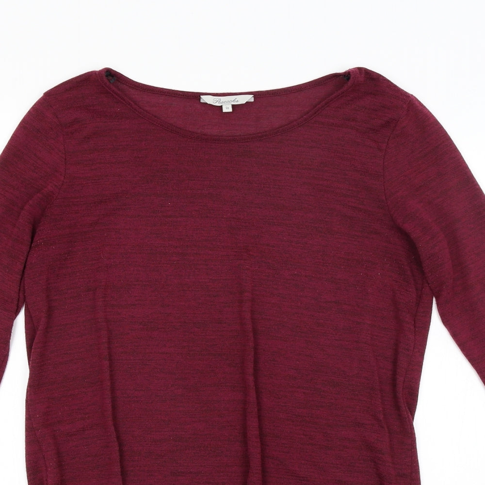 Peacocks Womens Purple   Pullover Jumper Size 10