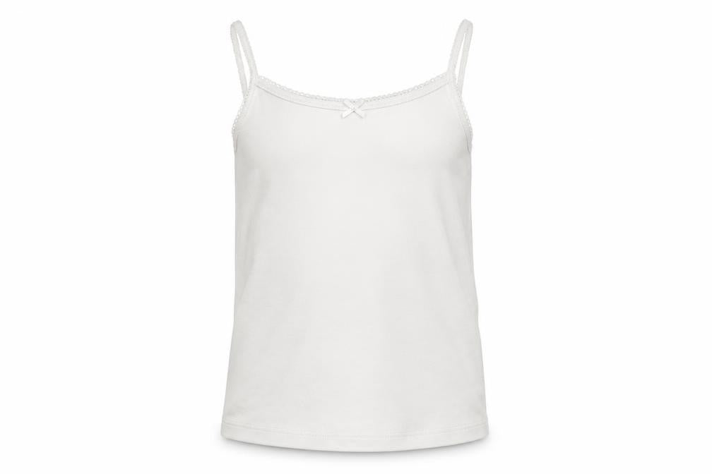 M&S Girls White   Basic Tank Size 5-6 Years